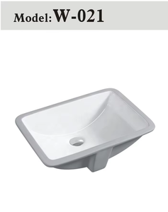 1812 cupc hiện đại hình chữ nhật màu trắng undermount sứ phòng tắm bồn rửa với kết thúc mịn cho khách sạn sử dụng - Product Image 3