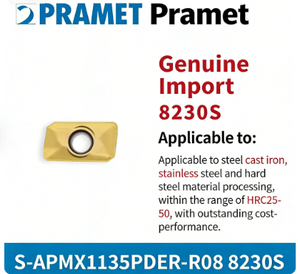 Insertos de Fresado CNC de Carburo de Tungsteno con Recubrimiento PVD Cuadrado de Alta Calidad Pramet, Modelo Checo PRAME APMT1135/S-APMX1135 - Product Image 3