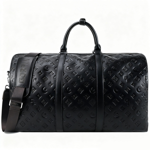 Outdoor Unisex <b>Large</b> Capacity Waterproof Zipper PU Leather Gym Travel <b>Duffle</b> <b>Bag</b> OEM Custom Logo - Product Image 3