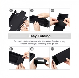 Trắng đen Hộp Quà Tặng cửa sổ mở trong suốt Kraft hộp giấy ngăn kéo hộp với PVC tay áo cao cấp hộp quà tặng bao bì - Product Image 5