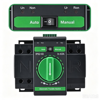 Commutateur de transfert automatique monophasé 2P 63A ATS 110V 220V pour générateur, à commande manuelle