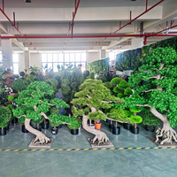 Vente en gros d'arbustes plantés 2ft/3ft/4ft Bonsaï Faux plante d'herbe boule artificielle feuilles arbre topiaire pour la décoration intérieure à l'extérieur