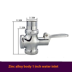 Valve de chasse d'eau à pédale à double chasse # Type de sens à fermeture automatique pour grand urinoir ou accroupi pour salle de bain - Product Image 6