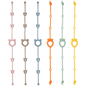 Chaîne anti-chute en silicone de qualité alimentaire pour nouveau-né, sucette molle, corde suspendue avec adhésif de morsure - Product Image 5