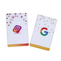 بطاقات أعمال من البي في سي بتقنية NFC للبيع بالجملة من المصنع، مناسبة لوسائل التواصل الاجتماعي ومراجعات جوجل | |   بطاقة ذكية بتقنية RFID
