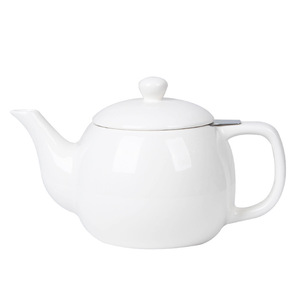 Juego de Té de Cerámica Estilo Europeo para el Hogar, Tetera Individual, Hervidor de Agua, Filtro de Acero Inoxidable, Celadón Blanco Brillante - Product Image 5