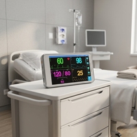 Moniteur patient vétérinaire 5,5 pouces multi-paramètres à écran tactile complet avec ECG, RESP, NIBP, SpO2 (PR), TEMP pour clinique vétérinaire