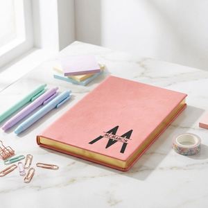 Custom Logo Thread Sewing Hardcover <b>Notebook</b> <b>A5</b>/A6 PU Leather Laser Engraved Leather Cover with Custom Color Options - Product Image 1