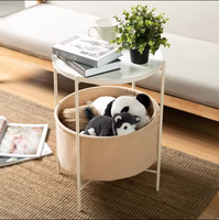 Table basse de luxe en bois et marbre, petite table intelligente au design italien, table d'appoint dorée pour le salon