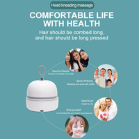 Masseur de tête électrique intelligent sans fil, pétrissage et vibration, nœuds en silicone souple, relaxation musculaire profonde, soulagement du stress, lithium