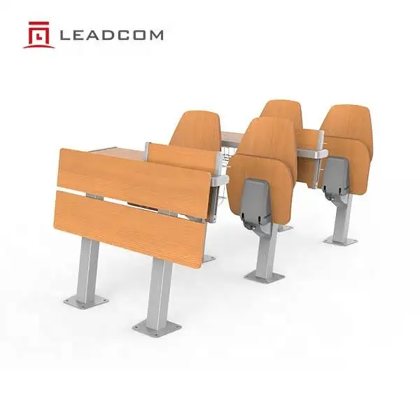 Leadcom L-E08 맞춤형 학교 가구 나무 강의실 의자 및 테이블 세트 교실 강당 테이블과 의자