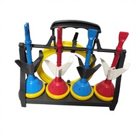 Jeu de fléchettes en plastique pour enfants JF-FIT, pour le jardin, avec emballage en boîte colorée