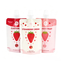 Pochette Doypack personnalisée imprimée avec bec verseur latéral, 250 ml, qualité alimentaire, pour sauces épaisses