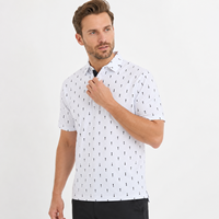 Chemise pour homme à manches courtes avec micro-imprimé, logo personnalisé, marque privée, fabricant OEM ODM, fournisseur