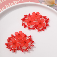 Strass en gros, appliques 3D en cristal en forme de fleurs pour robes de mariée, vêtements, chaussures, pinces à cheveux, accessoires pour cheveux, boucles d'oreilles