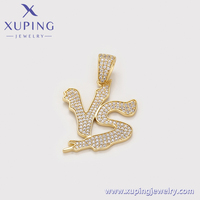 X000852946 Bijoux XUPING Pendentif Grand Lettre VS Personnalisé Style Hip Hop Rapper Iced Out pour Collier