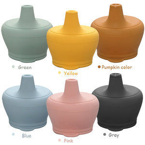 Tapas de silicona multicolores, respetuosas con el medio ambiente, rango de edad de 0-12 meses, producto de alimentación para bebés y niños, cubierta de taza para niños - Product Image 5