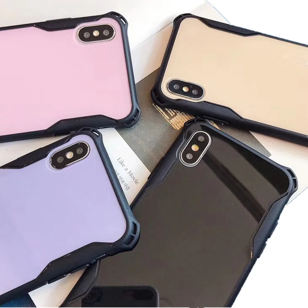नई आगमन कस्टम लोगो फोन के मामले में iphone के लिए 11 प्रो मैक्स 6.5 2019 विरोधी सदमे रंगीन एक्रिलिक + TPU हार्ड फोन वापस कवर