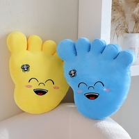 Almohada de Felpa con Forma de Pie de Dibujos Animados, Cojín Divertido con Cara Sonriente para Adolescentes, Amigos, Decoración para el Hogar, Sofá, Dormitorio, Regalo