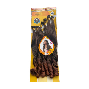 Perruque bouclée <span class=keywords><strong>à</strong></span> ondulations moyennes et grandes, en fibre synthétique noire haute température, pour femmes africaines et européennes-américaines – Offre Spéciale - Product Image 6