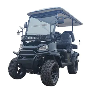 Guter Verkauf 72V 5KW Leistungs starke Lithium batterie 14 "Black Wheel 4-Sitzer Electric Golf Cart Buggys