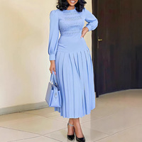 Nouvelle Robe Tendance Femme 2026 Style Européen et Américain à Col Rond et Manches Lanternes