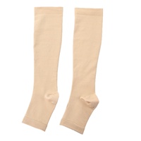 Chaussettes de compression sportives, hautes jusqu'aux cuisses, en nylon tricoté, élastiques, antidérapantes, support ODM, unisexe, antibactériennes, absorbant la transpiration
