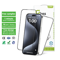 Protecteur d'écran en verre trempé Aurey Factory HD 2.5D 9H pour iPhone 16 15 14 13 12 11 Pro Max