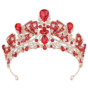 Nouvelle Arrivée Couronne <span class=keywords><strong>de</strong></span> Princesse en Cristal Floral <span class=keywords><strong>de</strong></span> Haute Qualité, <span class=keywords><strong>Bouquet</strong></span> <span class=keywords><strong>de</strong></span> Mariée, Diadème <span class=keywords><strong>de</strong></span> Mariage, Accessoires Cheveux en Métal et Strass pour Reine - Product Image 1