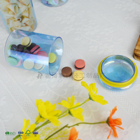 Ensemble de bocaux de rangement en verre irisé avec couvercle hermétique, contenants alimentaires empilables pour bonbons, biscuits et organisation de la cuisine