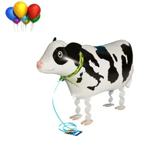 Украшения в виде животных для дня рождения, шары в виде ходячих животных, шары в виде коровы для детей, украшения для дня рождения