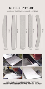 Lime à ongles professionnelle double face de qualité supérieure, grain 80/80, réutilisable, avec étui en plastique durable, pour usage manuel (vente en gros) - Product Image 5