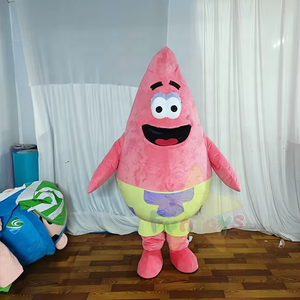 Funtoysプロカスタム広告映画漫画コスプレピンクパトリックスターマスコットぬいぐるみ動物衣装 - Product Image 6