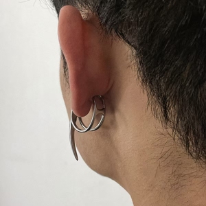 Clip per Orecchie Regolabile VAF Amazing in Acciaio Inossidabile Lucidato, Stile Futuristico Unisex, Nuovo Design - Product Image 5