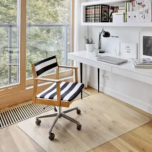 Offre Spéciale de haute qualité Tapis de sol personnalisé en PVC tissé Tapis de protection chaise de bureau