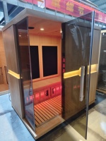 La Popular Sauna Interior de Alta Calidad, Reconocida a Nivel Mundial, Está Hecha de Madera de Hemlock Canadiense/Cedro Rojo.