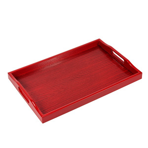 Double-sword round imitation wood Japanese <b>tray</b>, dessert plate, <b>tea</b> <b>tray</b>, sushi plate, sukiyaki, Japanese and Korean cuisine - Product Image 1