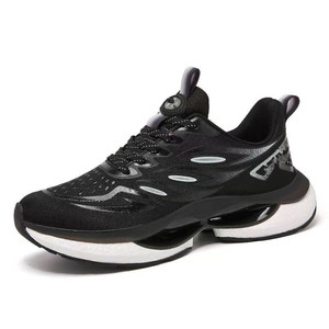 Chaussures de course blanches à lacets, tige synthétique, doublure en mesh, semelle intermédiaire EVA amortie, semelle extérieure en caoutchouc, bout rond, toutes saisons - Product Image 4