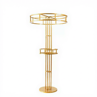 Supports de fleurs en fer pour allée de mariage, vente en gros directe usine, à un ou deux niveaux, centres de table, décoration extérieure pour table d'honneur BR-021