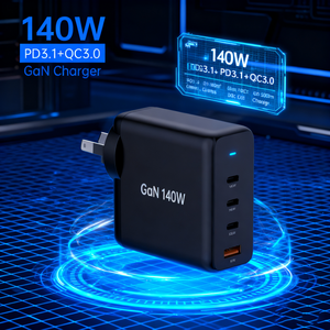 מטעני טלפון נייד של Tommox, מטען מהיר למחשב נייד, טעינה מהירה לטלפון סלולרי, GaN PD 100W 140W, טעינה מהירה סופר ניידת 140W, מתאם טעינה חכם - Product Image 1