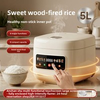 Autocuiseur intelligent programmable multifonction grande capacité 5L avec revêtement antiadhésif, puissance 800-1000W, garantie 12 mois pour 34 personnes