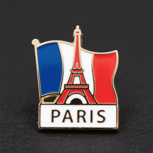 New arrivsl tùy chỉnh men Trâm <span class=keywords><strong>Eiffel</strong></span> tháp Pin huy hiệu kim loại kẽm hợp kim quà lưu niệm trâm cài - Product Image 4