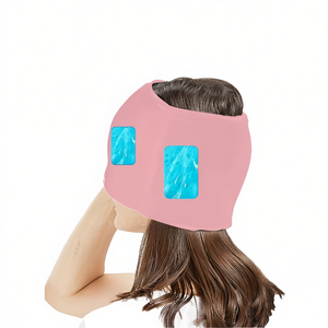 Gorro de terapia de frío y calor Venus, color rosa, reutilizable, para aliviar la migraña, el dolor de cabeza y la presión sinusal. - Product Image 1