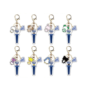Custom Cute PVC Acrylic <b>Anime</b> Pattern Cartoon Style <b>Keychain</b> Accessories Star Pendant Bag Mobile Phone Decorative Small - Product Image 1