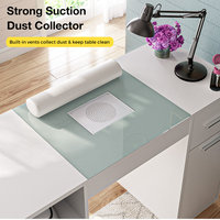 Équipement de salon de manucure, design ergonomique, table de manucure imperméable, bureau à ongles avec collecteur de poussière, tiroir de rangement, armoire