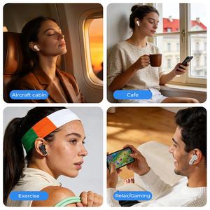 Audífonos Intrauditivos Inalámbricos Verdaderos Personalizados OEM, Sonido Estéreo HD 6.0, Control Táctil, Pantalla Digital, Cancelación de Ruido, Baja Latencia, IPX-2 - Product Image 2