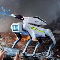 MINT-KI Smarter Laufender Schießender RC-Roboterhund mit Sprachbefehlen App-Fernsteuerung und Folge-mir-Funktion – Lernspielzeug