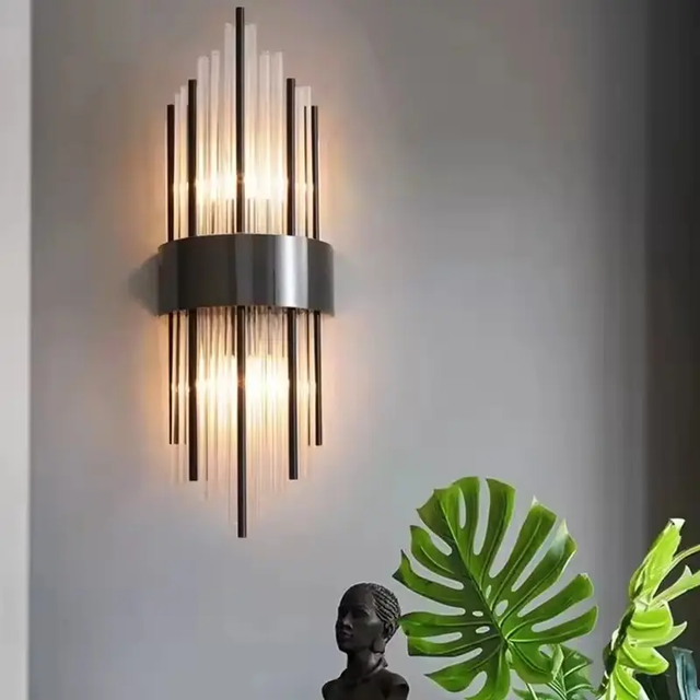Modern Luxury Wall Light Creative Crystal Wall Lamp Nordic Living Room Bedroom Bedside Lamp Aisle Staircase Wall Lamp