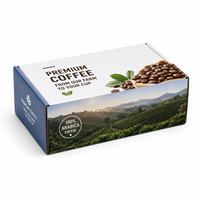 Caja de Cartón Corrugado Impresa para Granos de Café, Logotipo Personalizado, Embalaje de Regalo para Minoristas, Caja de Muestra de Cartón
