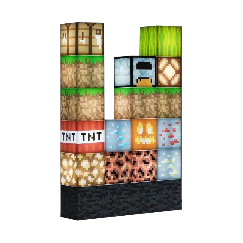 Рождественские подарки, новые игрушки, собранные Сращенные строительные блоки, лампа со светодиодной подсветкой, мозаичный пиксель my world, мигающий свет